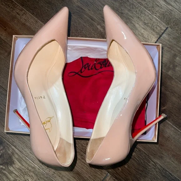Completa 100 mm Patent Leather NUDE Pumps